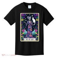 The Cat Lady Tarot Card Halloween Skeleton Skul Occult Magic Kids T-Shirt thumb 0