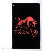 Tron Crypto Millionaire Bullrun Hodl Trx Token To The Moon! Gift Golf Towel thumb 0