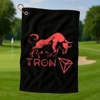 Tron Crypto Millionaire Bullrun Hodl Trx Token To The Moon! Gift Golf Towel thumb 1