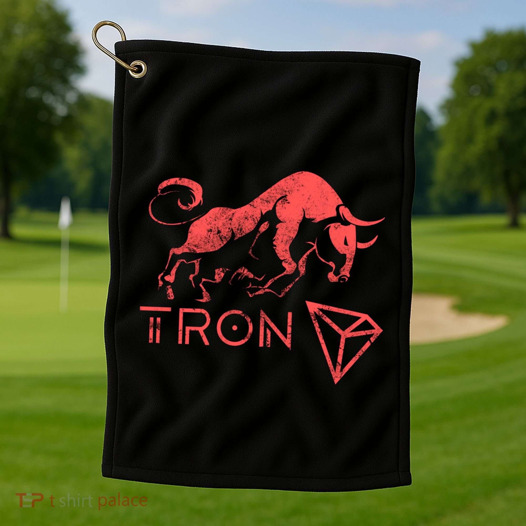 Tron Crypto Millionaire Bullrun Hodl Trx Token To The Moon! Gift Golf Towel