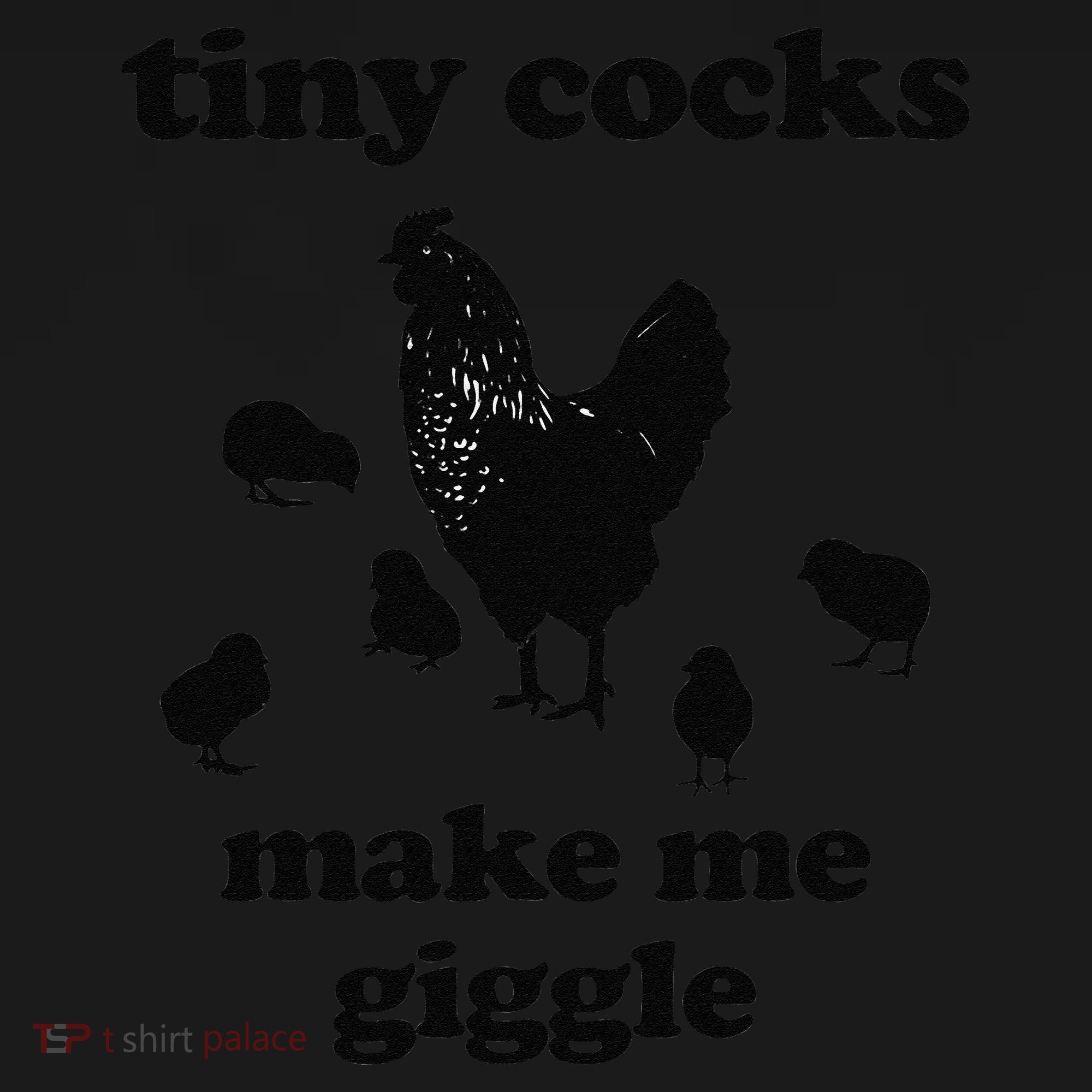 Tiny Cocks Make Me Giggle Chicken Funny Saying Quote Doggie Tank