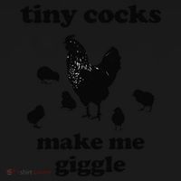 Tiny Cocks Make Me Giggle Chicken Funny Saying Quote USA-Made Doggie Bandana thumb 2