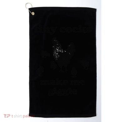 Tiny Cocks Make Me Giggle Chicken Funny Saying Quote Golf Towel