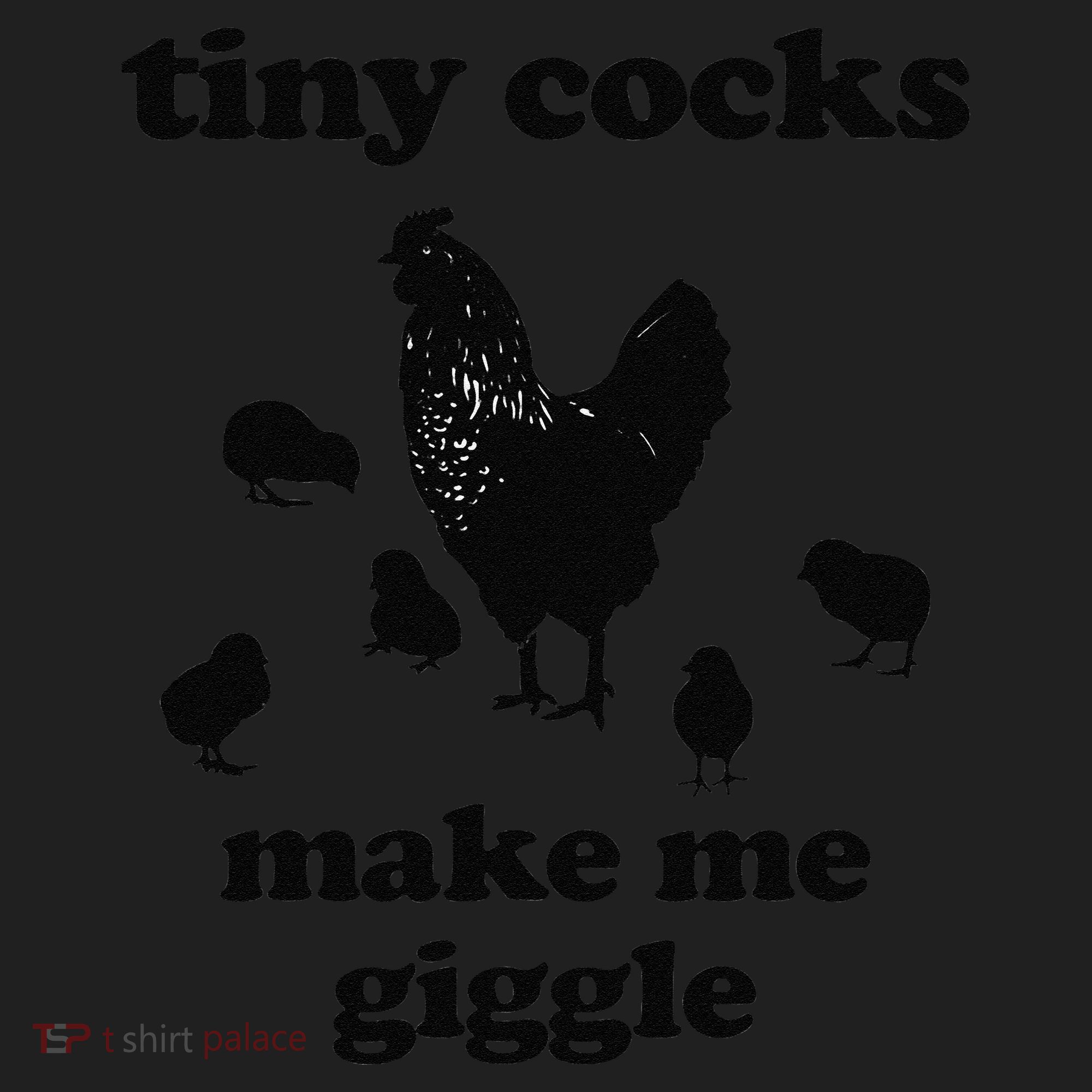 Tiny Cocks Make Me Giggle Chicken Funny Saying Quote Golf Towel