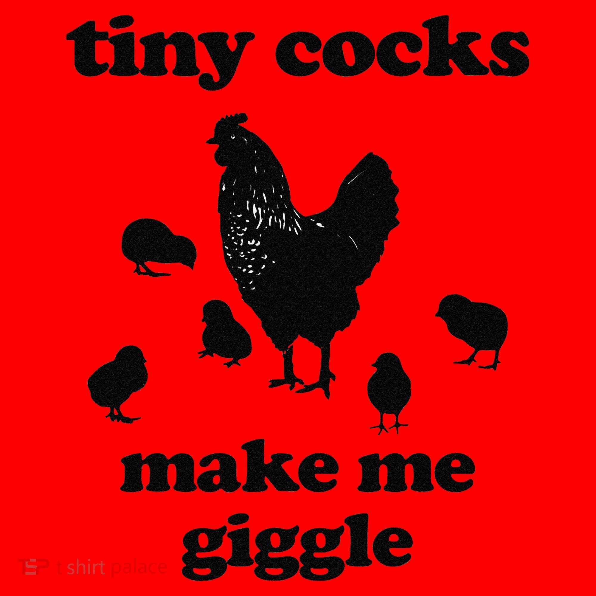 Tiny Cocks Make Me Giggle Chicken Funny Saying Quote Santa Hat