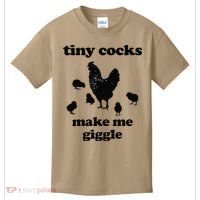 Tiny Cocks Make Me Giggle Chicken Funny Saying Quote Kids T-Shirt thumb 0