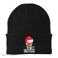 Trump Claus Make Christmas Great Again Trump Mugshot Gift Beanie thumb 0