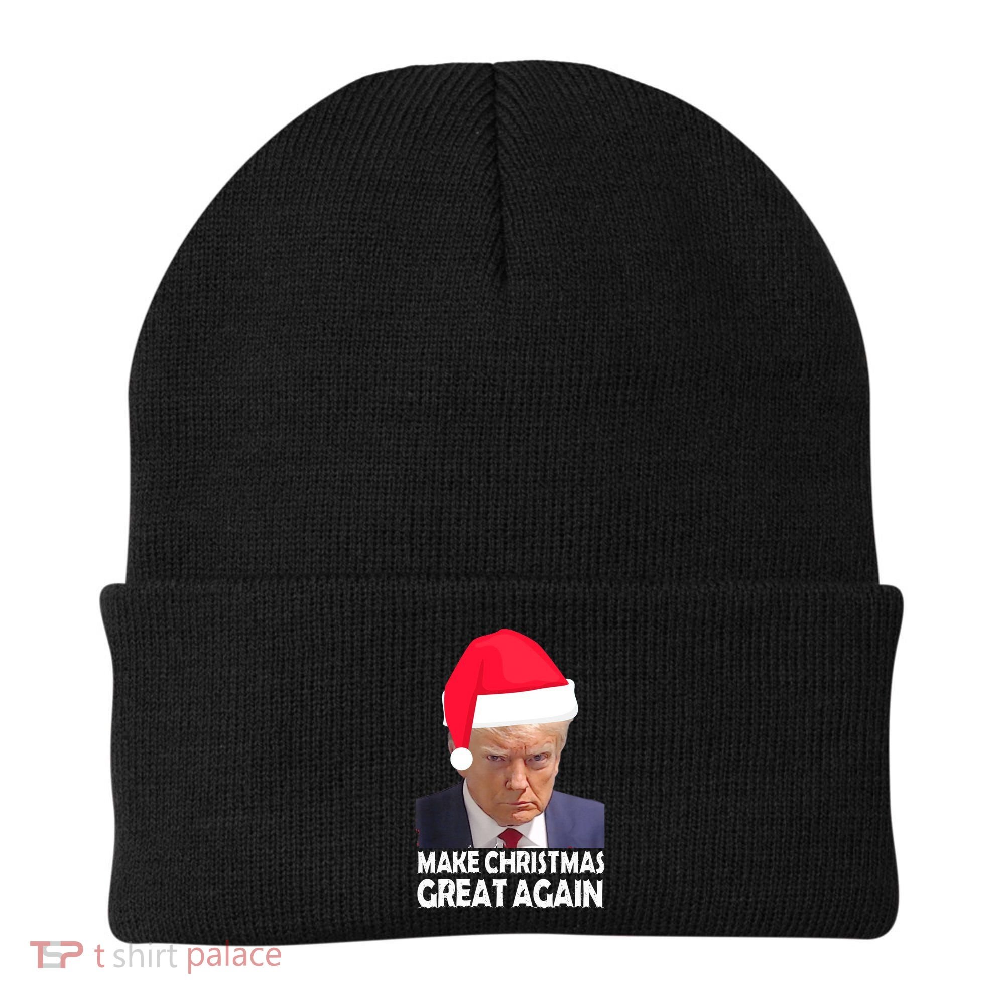 Trump Claus Make Christmas Great Again Trump Mugshot Gift Beanie
