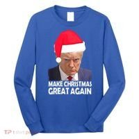 Trump Claus Make Christmas Great Again Trump Mugshot Gift Long Sleeve Shirt thumb 0