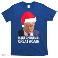 Trump Claus Make Christmas Great Again Trump Mugshot Gift T-Shirt thumb 0