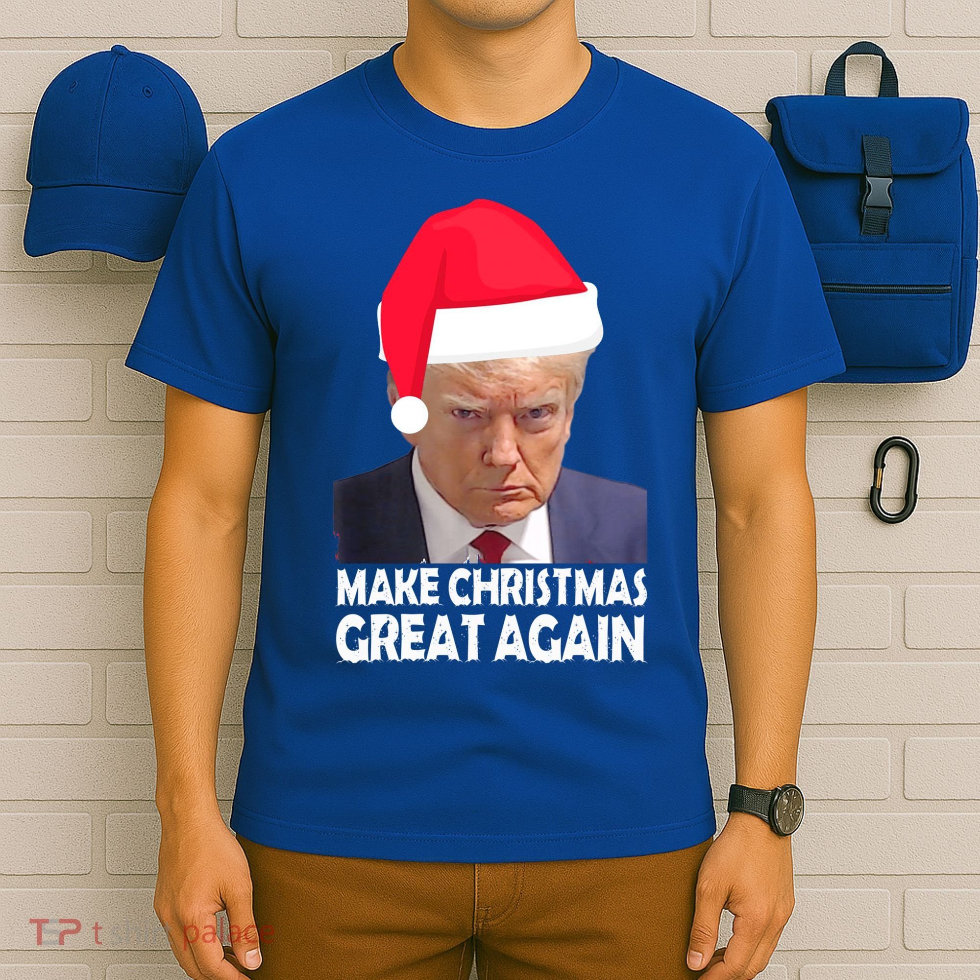 Trump Claus Make Christmas Great Again Trump Mugshot Gift T-Shirt