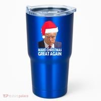 Trump Claus Make Christmas Great Again Trump Mugshot Gift Tumbler thumb 0