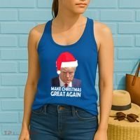 Trump Claus Make Christmas Great Again Trump Mugshot Gift Women's Tank Top thumb 2