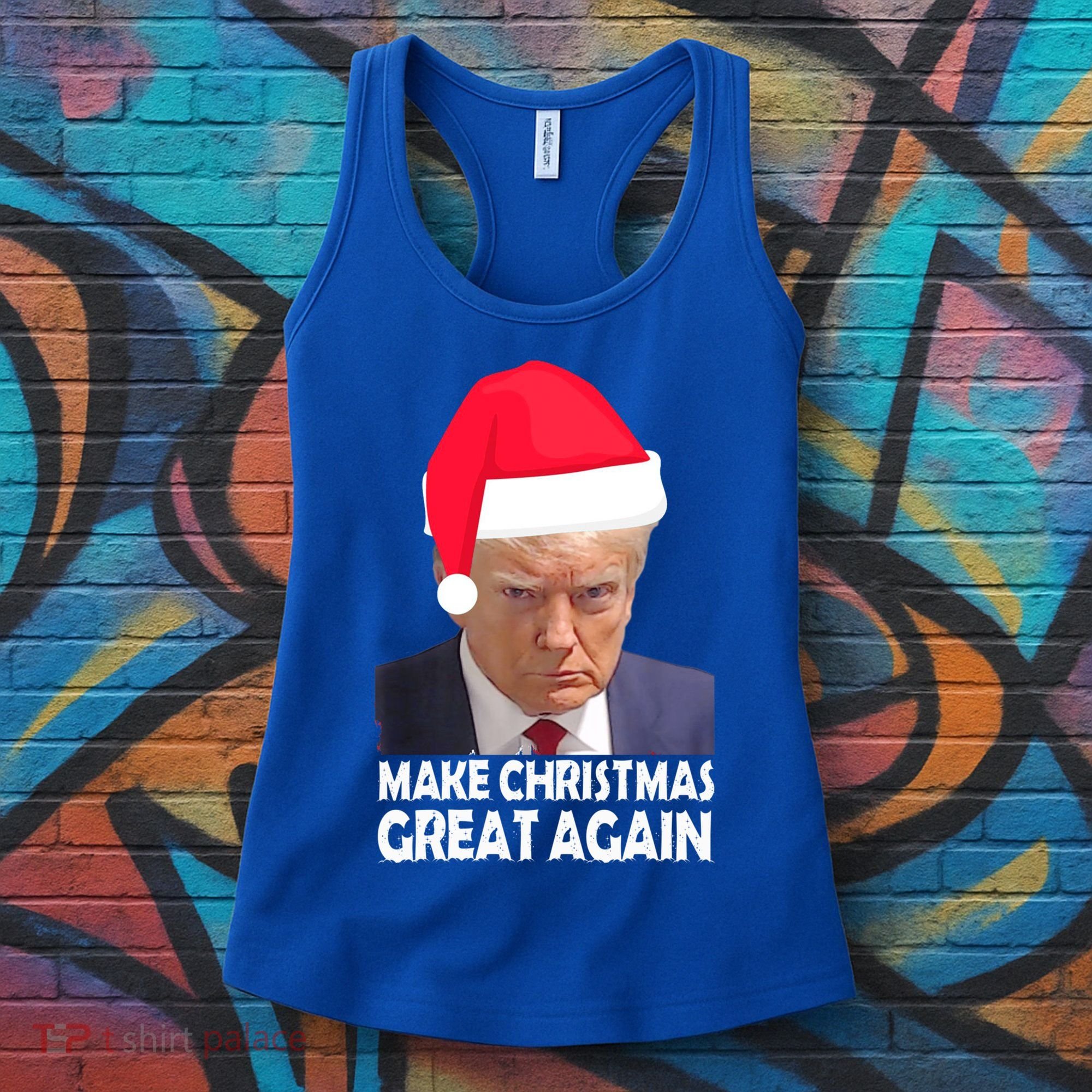 Trump Claus Make Christmas Great Again Trump Mugshot Gift Women's Tank Top