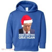 Trump Claus Make Christmas Great Again Trump Mugshot Gift Toddler Hoodie thumb 0