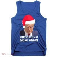 Trump Claus Make Christmas Great Again Trump Mugshot Gift Tank Top thumb 0