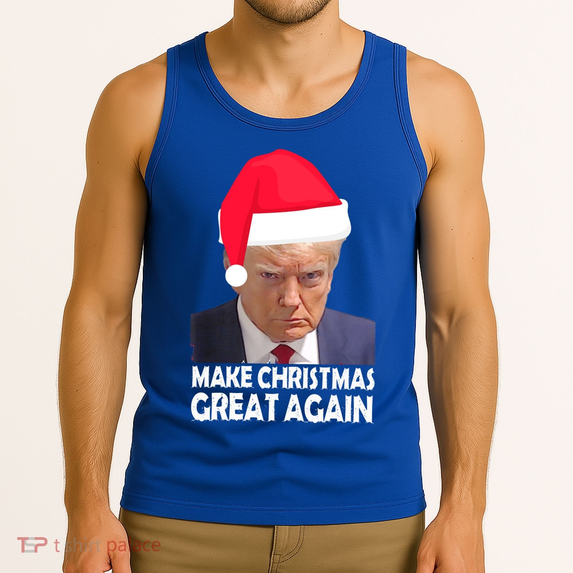 Trump Claus Make Christmas Great Again Trump Mugshot Gift Tank Top