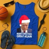 Trump Claus Make Christmas Great Again Trump Mugshot Gift Tank Top thumb 4