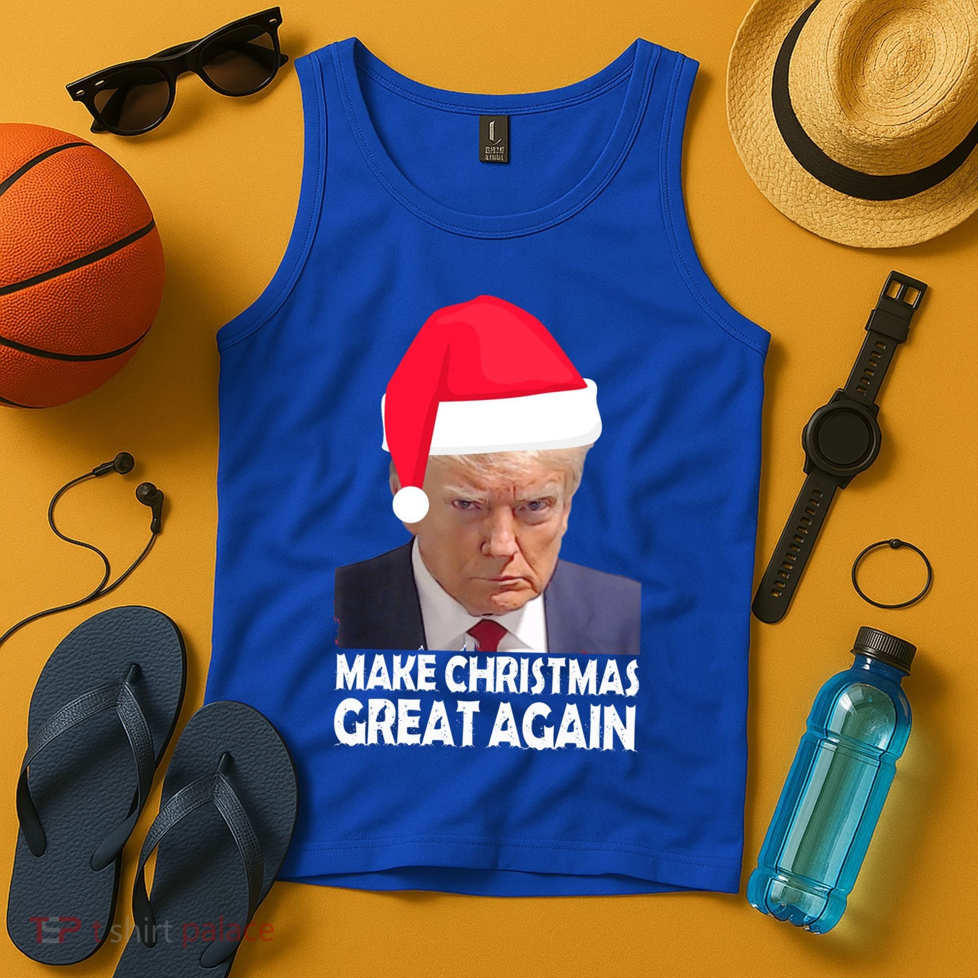 Trump Claus Make Christmas Great Again Trump Mugshot Gift Tank Top
