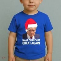 Trump Claus Make Christmas Great Again Trump Mugshot Gift Toddler T-Shirt thumb 2