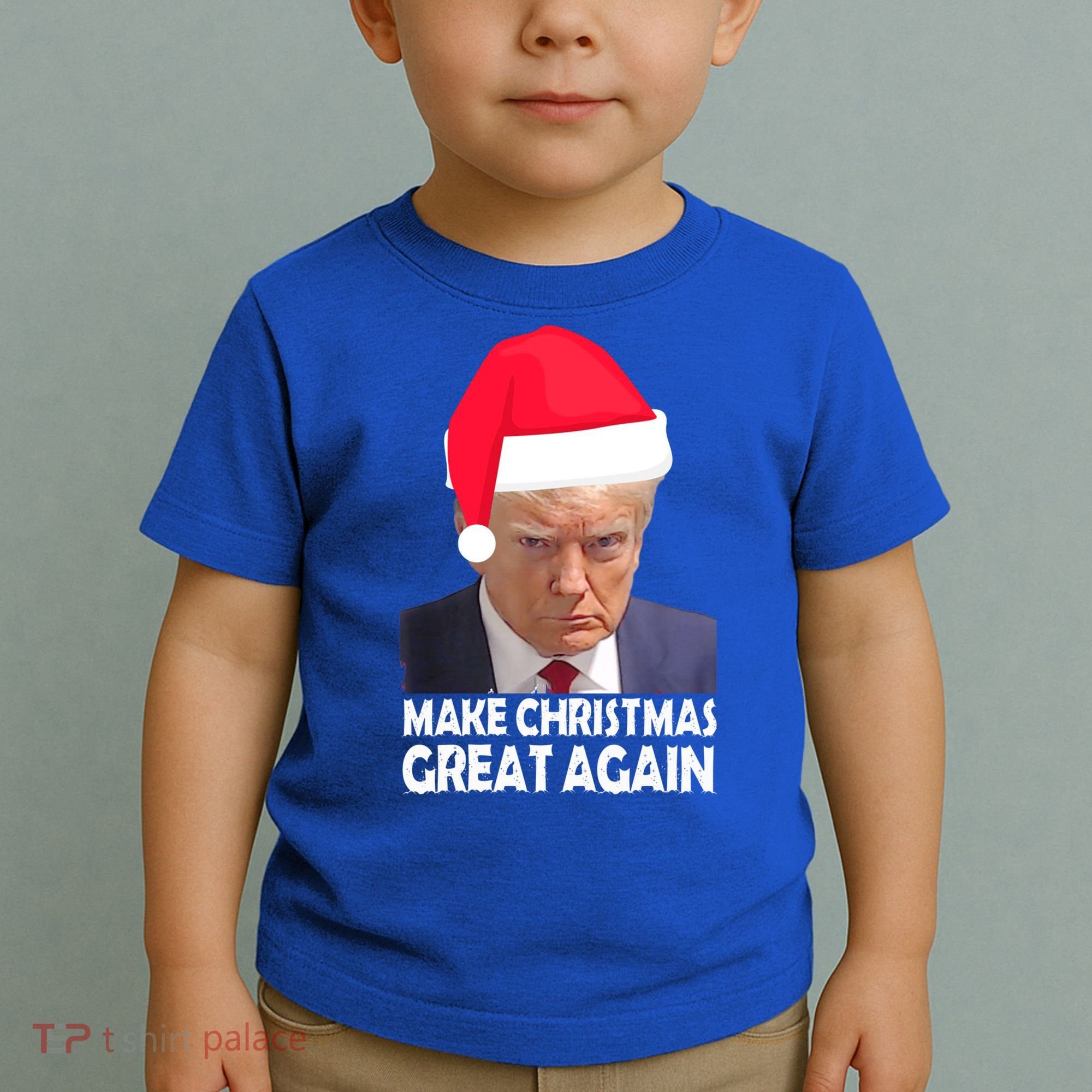 Trump Claus Make Christmas Great Again Trump Mugshot Gift Toddler T-Shirt