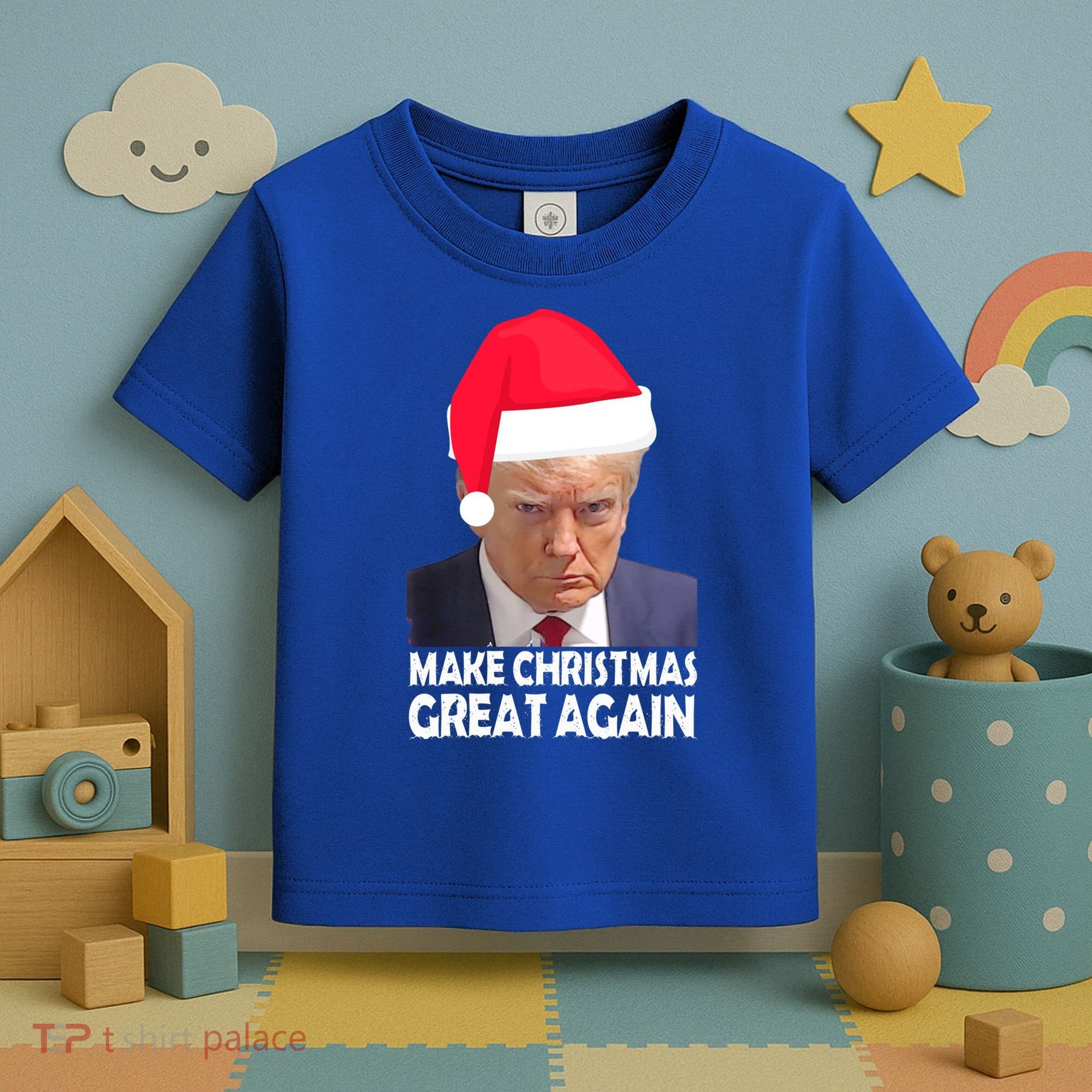 Trump Claus Make Christmas Great Again Trump Mugshot Gift Toddler T-Shirt