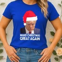 Trump Claus Make Christmas Great Again Trump Mugshot Gift Women's T-Shirt thumb 2