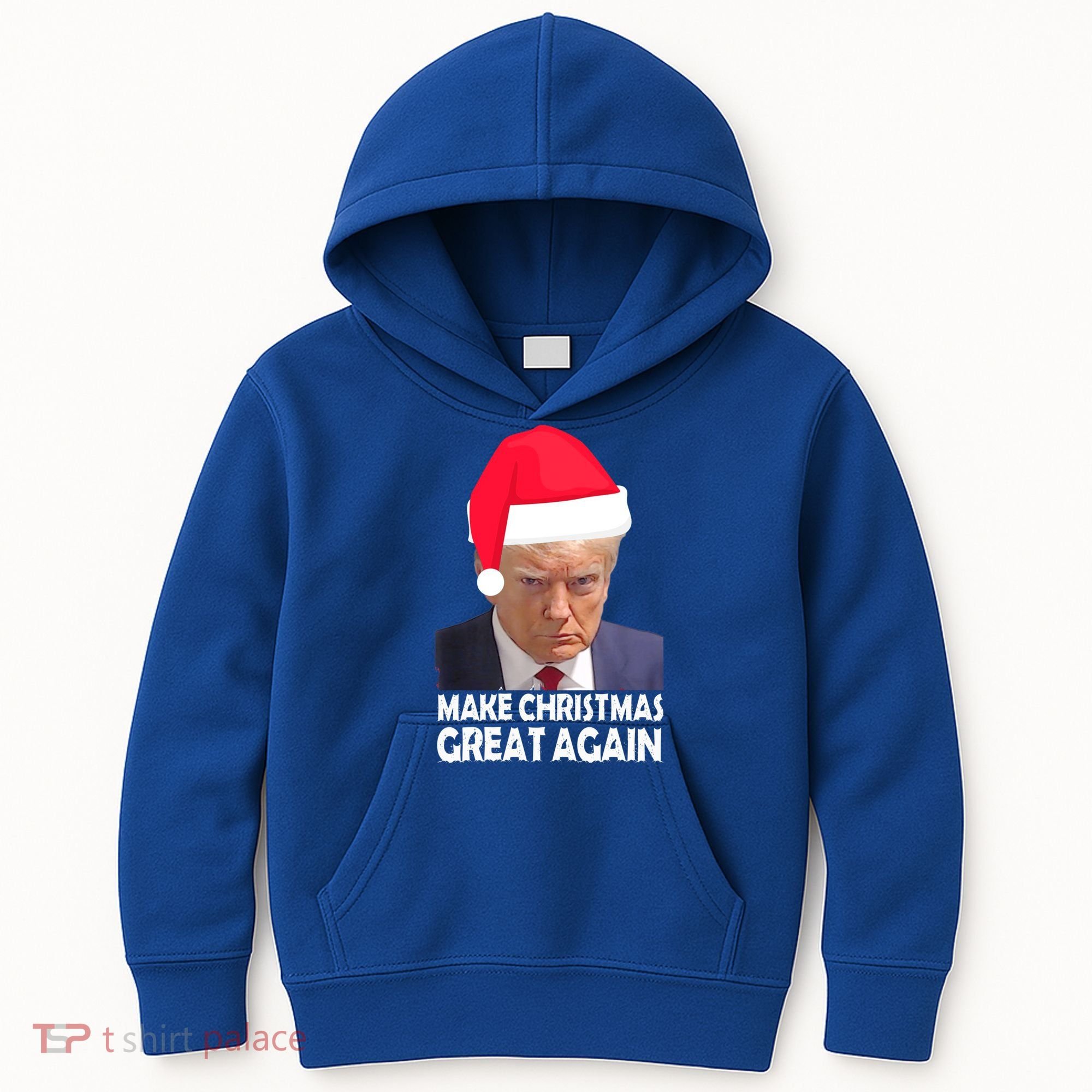 Trump Claus Make Christmas Great Again Trump Mugshot Gift Kids Hoodie