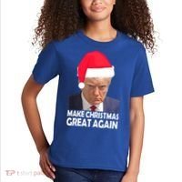 Trump Claus Make Christmas Great Again Trump Mugshot Gift Kids T-Shirt thumb 2