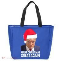 Trump Claus Make Christmas Great Again Trump Mugshot Gift Tote Bag thumb 0