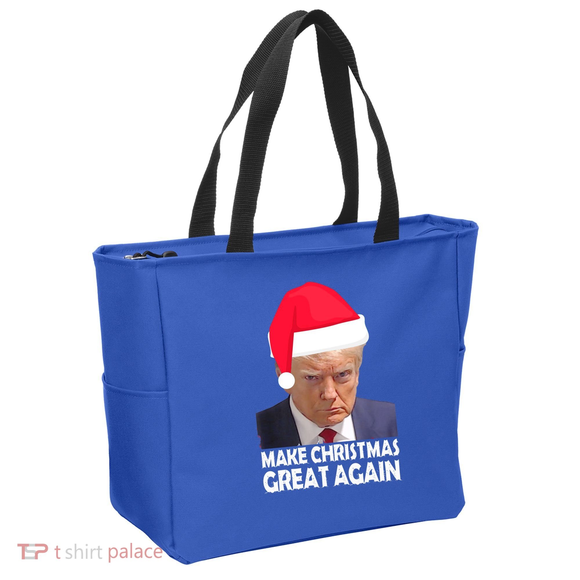 Trump Claus Make Christmas Great Again Trump Mugshot Gift Tote Bag