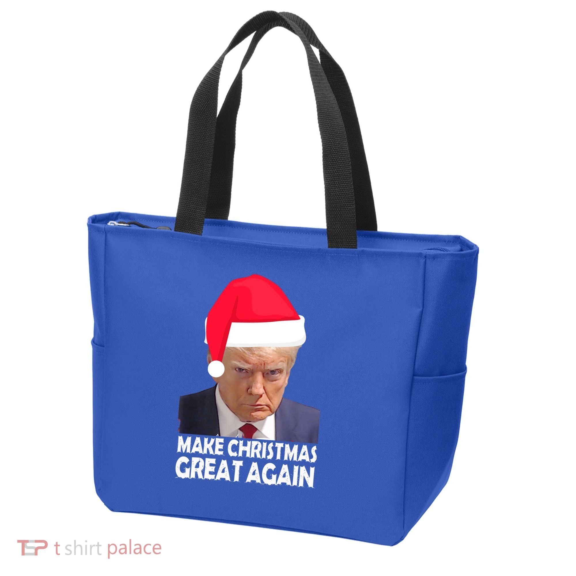 Trump Claus Make Christmas Great Again Trump Mugshot Gift Tote Bag