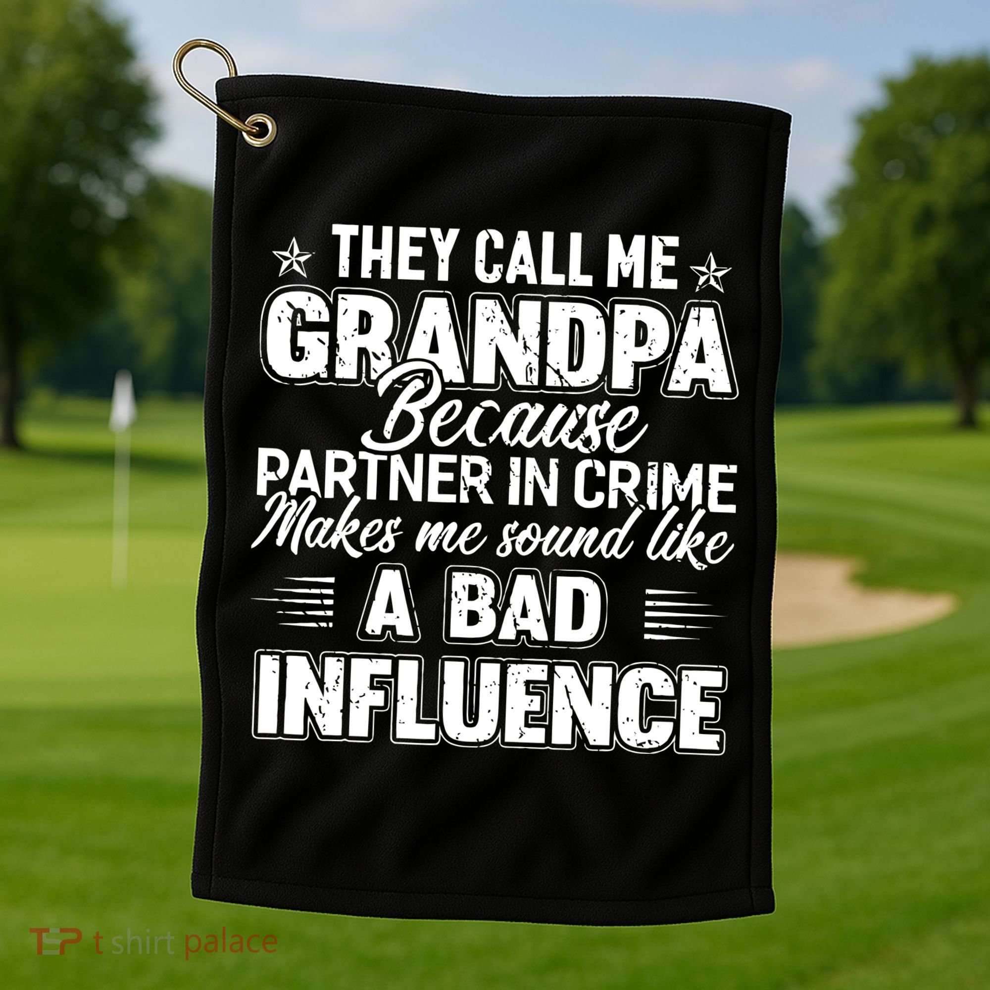 The Call Me Grandpa Father's Day Golf Towel