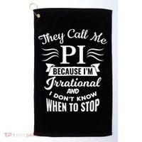 They Call Me Pi Symbol Gift Pi Day Cute Funny Gift Golf Towel thumb 0