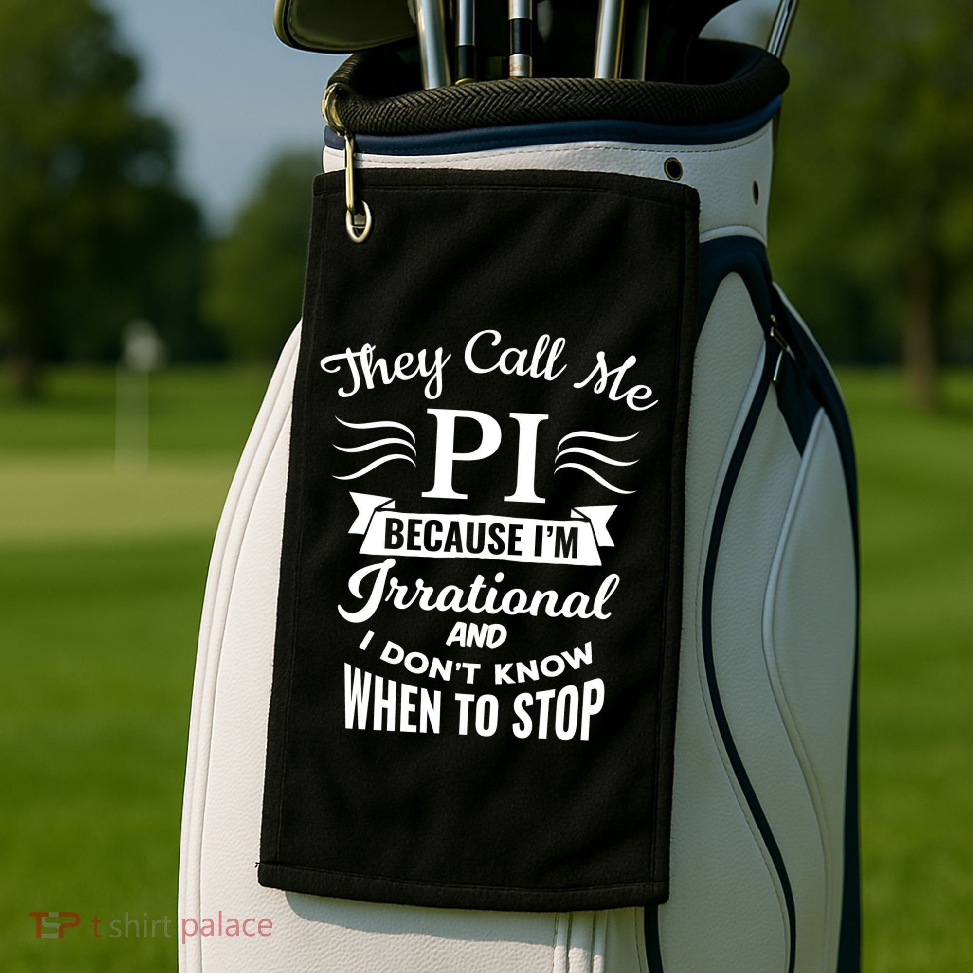 They Call Me Pi Symbol Gift Pi Day Cute Funny Gift Golf Towel