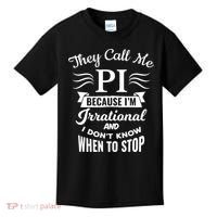 They Call Me Pi Symbol Gift Pi Day Cute Funny Gift Kids T-Shirt thumb 0