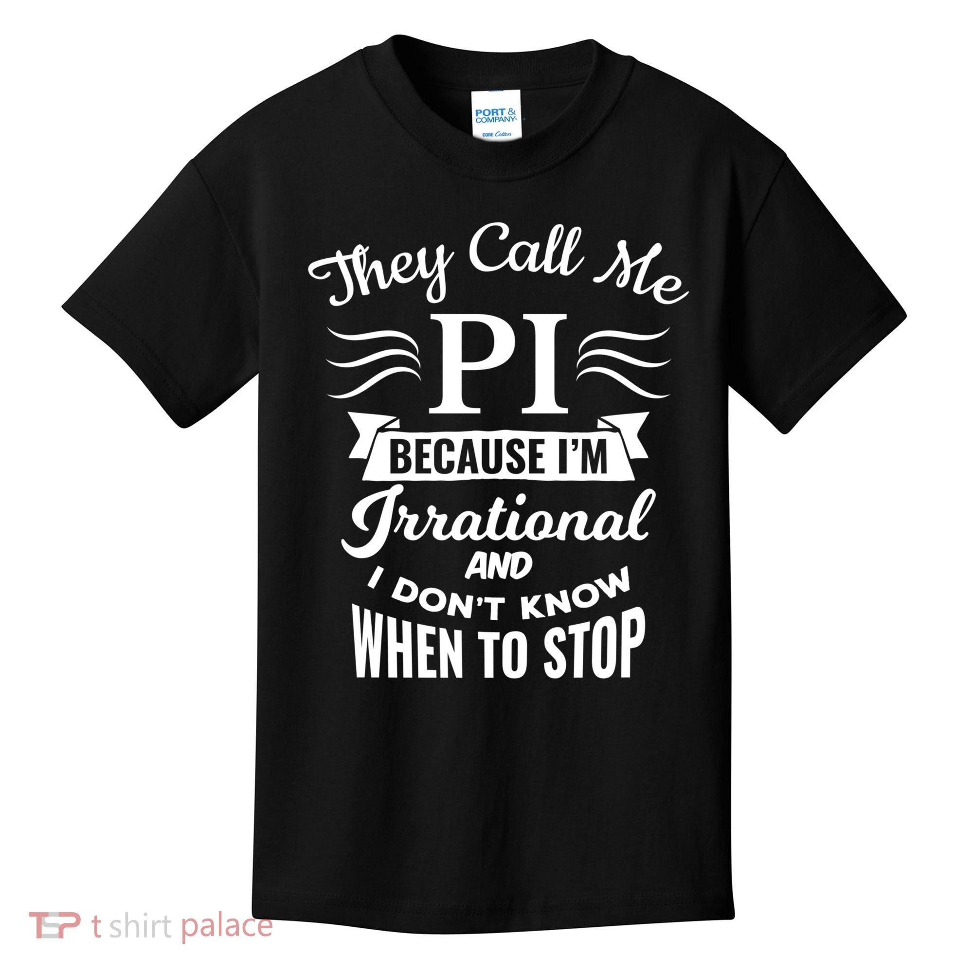 They Call Me Pi Symbol Gift Pi Day Cute Funny Gift Kids T-Shirt