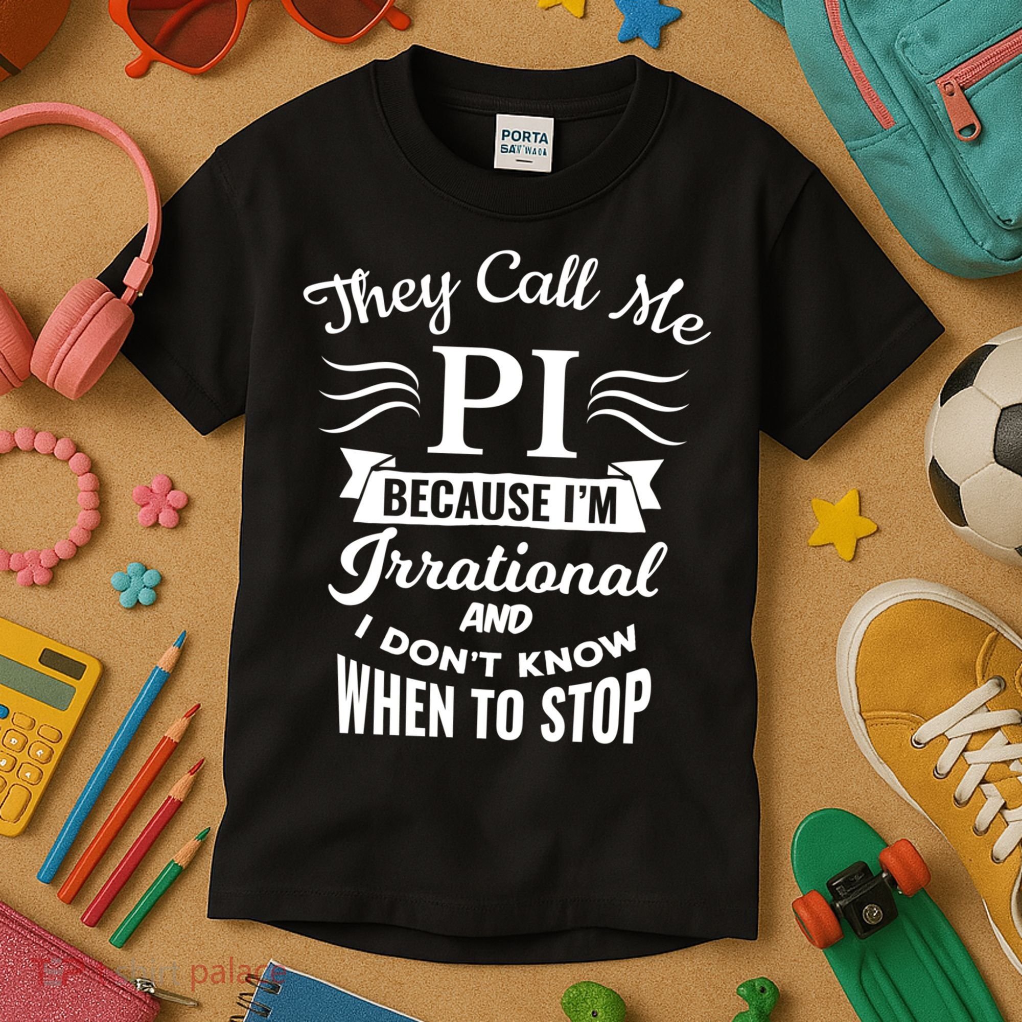 They Call Me Pi Symbol Gift Pi Day Cute Funny Gift Kids T-Shirt