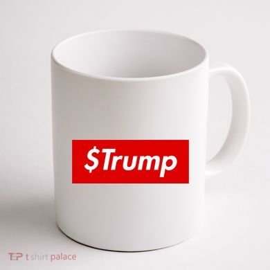 $Trump Coin Meme Cryptocurrency Crypto Donald Trump Coffee Mug back