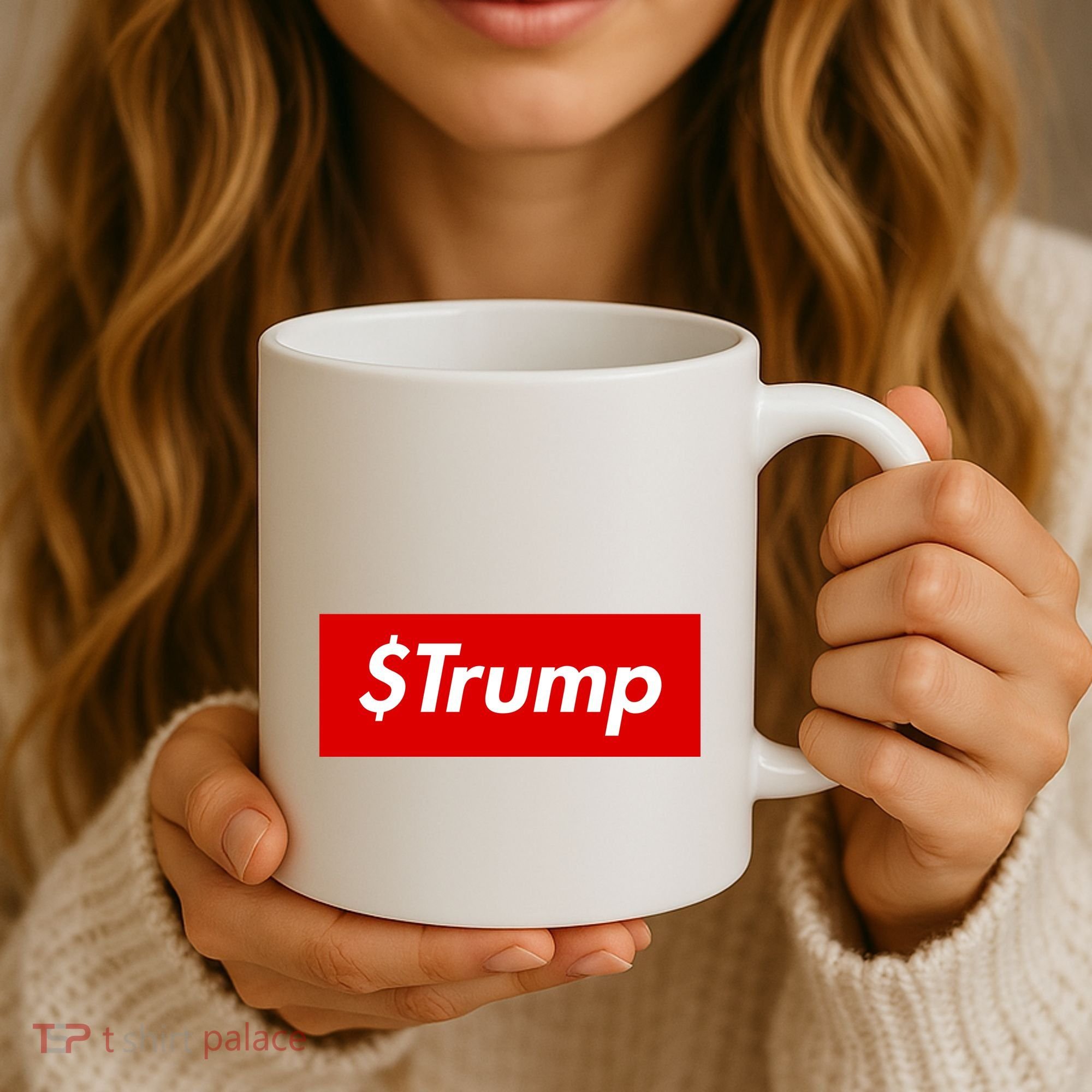 $Trump Coin Meme Cryptocurrency Crypto Donald Trump Coffee Mug