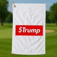 $Trump Coin Meme Cryptocurrency Crypto Donald Trump Golf Towel thumb 1