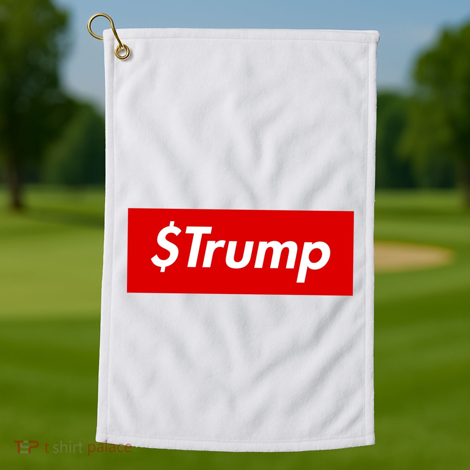 $Trump Coin Meme Cryptocurrency Crypto Donald Trump Golf Towel
