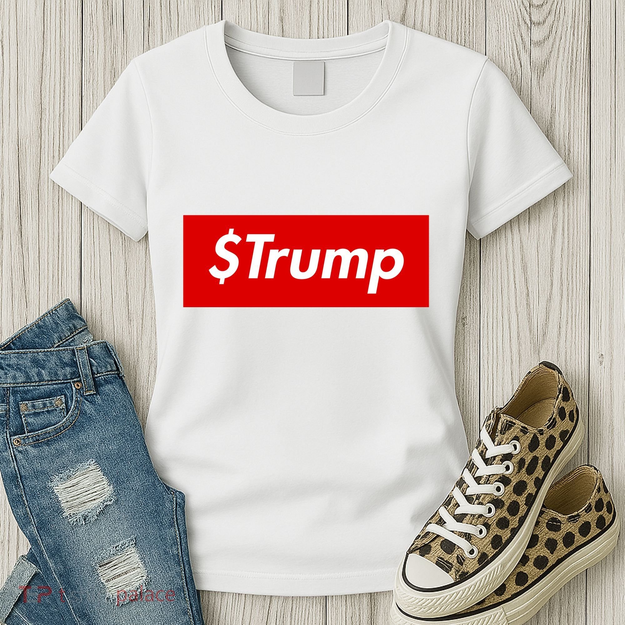 $Trump Coin Meme Cryptocurrency Crypto Donald Trump Women's T-Shirt