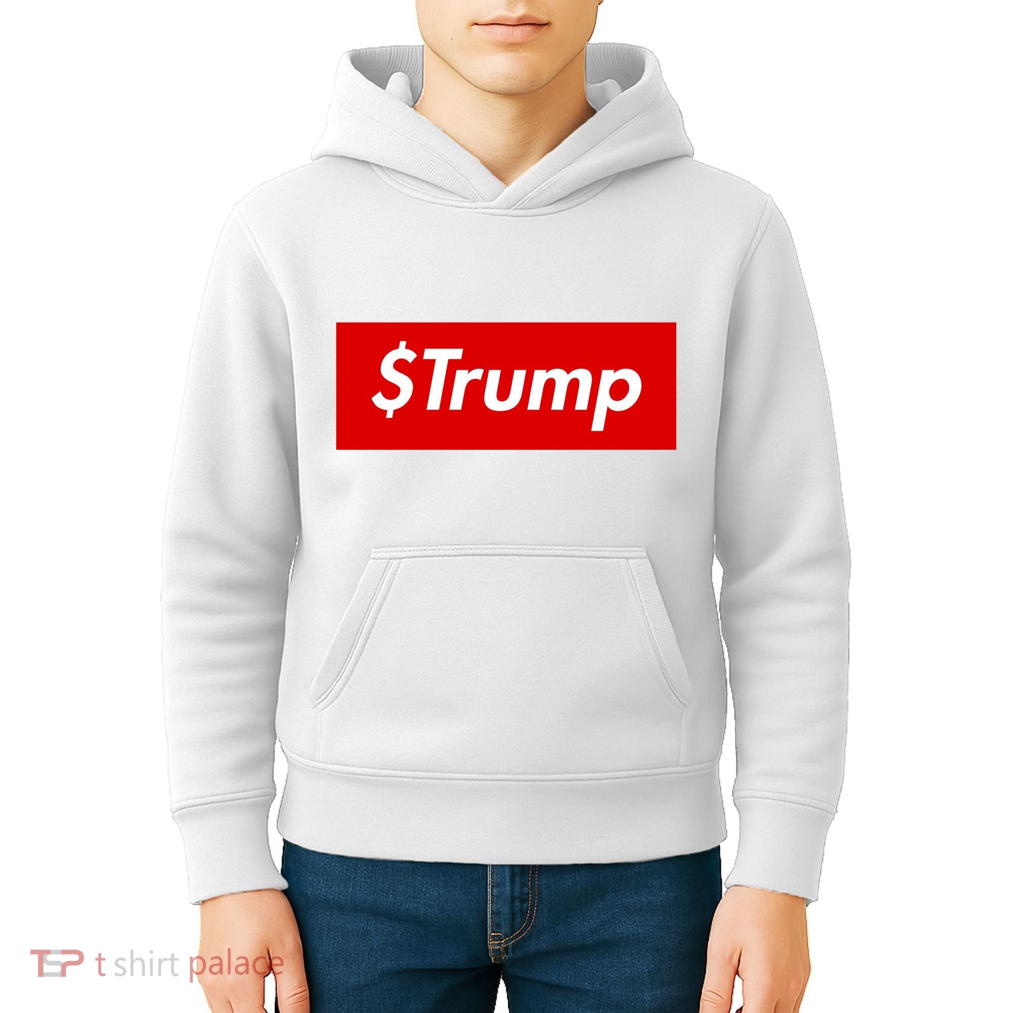 $Trump Coin Meme Cryptocurrency Crypto Donald Trump Kids Hoodie