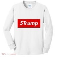 $Trump Coin Meme Cryptocurrency Crypto Donald Trump Kids Long Sleeve Shirt thumb 0