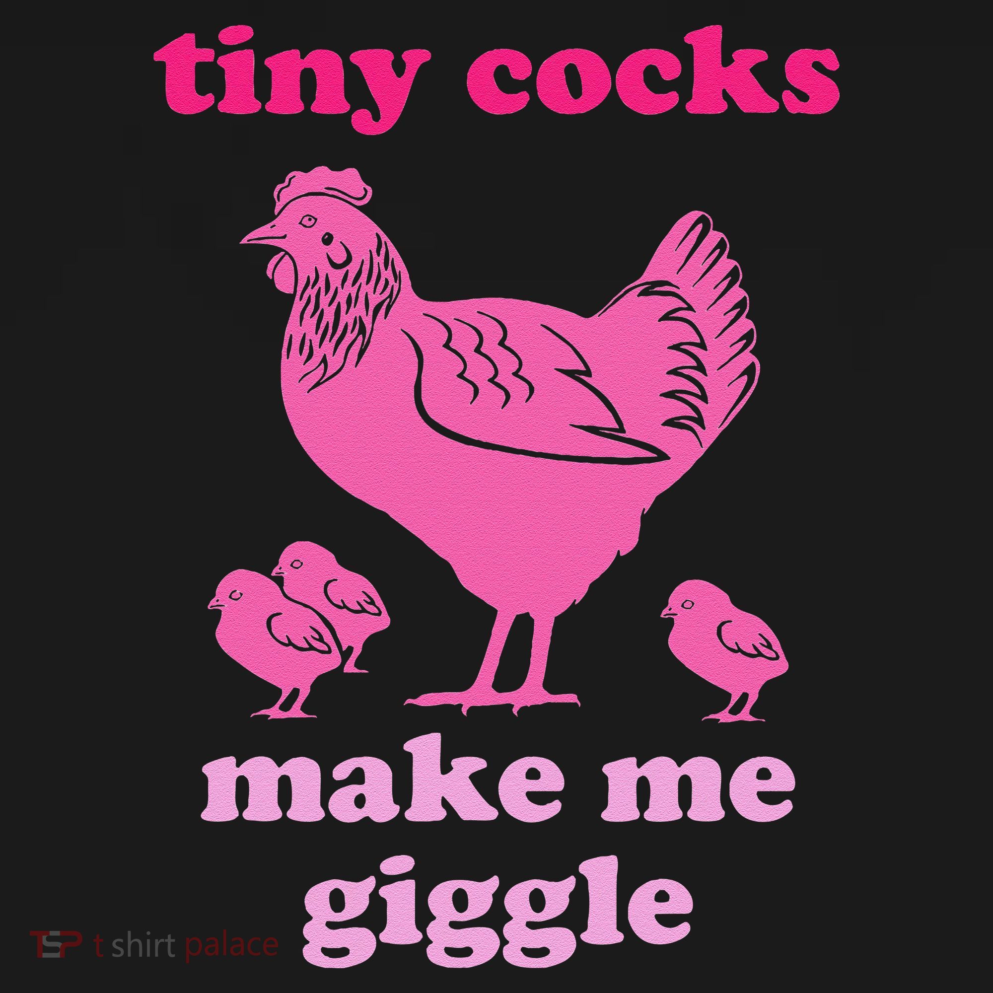 Tiny Cocks Make Me Giggle Funny Chicken Doggie Tank