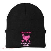 Tiny Cocks Make Me Giggle Funny Chicken Beanie thumb 0