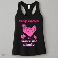 Tiny Cocks Make Me Giggle Funny Chicken Women's Tank Top thumb 3