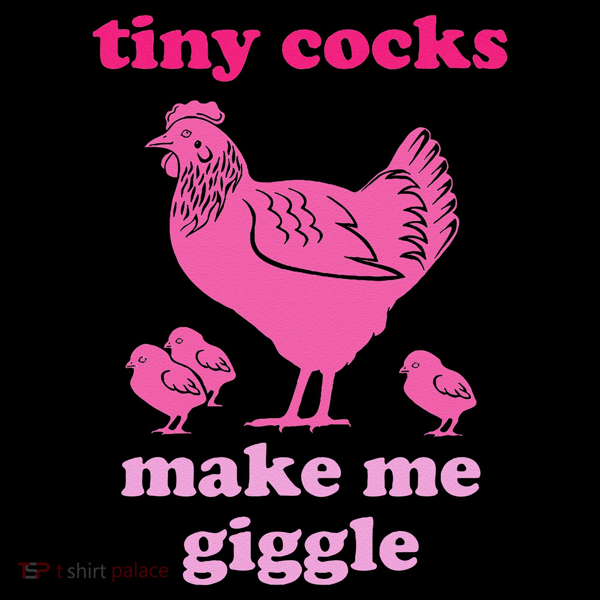 Tiny Cocks Make Me Giggle Funny Chicken Women's Tank Top