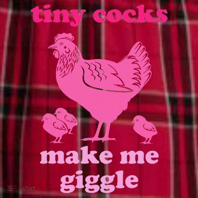Tiny Cocks Make Me Giggle Funny Chicken Women's Flannel Plaid Pajama Pants